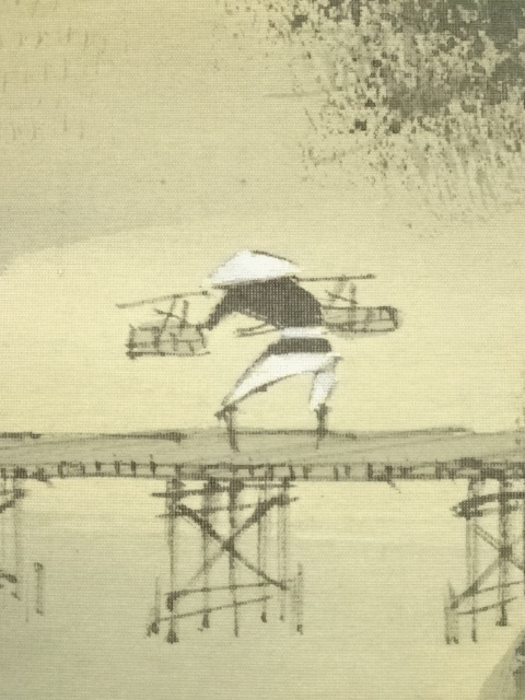 道具 ] - 道具 津田峰水筆 渓山流水 肉筆絹本掛軸（共箱） | ネット